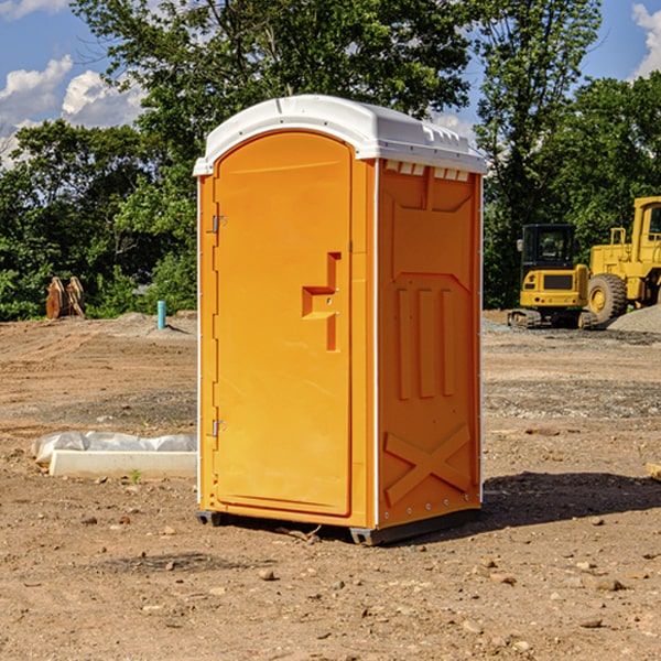 what is the expected delivery and pickup timeframe for the portable restrooms in Hayfield